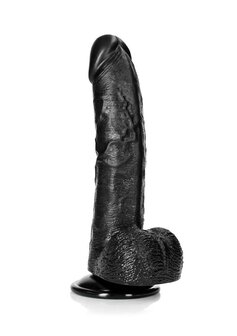 Gebogen Realistische Dildo met Ballen en Zuignap - 20,5 cm