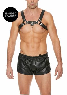 Bulldog Leren Borst Harnas - S/M S/M