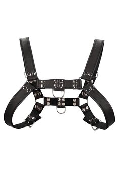 Bulldog Leren Borst Harnas - S/M S/M