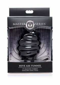 Hive Ass Tunnel - Siliconen Geribbelde Holle Anale Plug - Groot