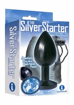 Bejeweled - Roestvrijstalen Butt Plug met Steentje