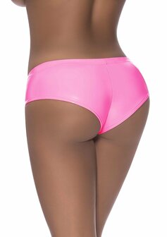Low Rise Split Crotch Boy Short - S/M - Pink S/M