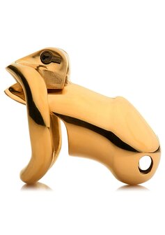 Midas Locking Chastity Cage - 18K Gold-Plated - Gold