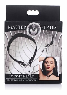 Lock-It - Choker with Heart Lock and Key