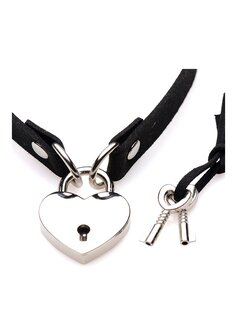 Lock-It - Choker with Heart Lock and Key