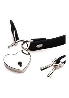 Lock-It - Choker with Heart Lock and Key