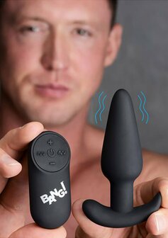 Vibrating Silicone Butt Plug with Remote Control