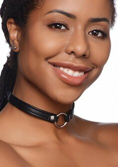 Slim Leather Collar with O-ring
