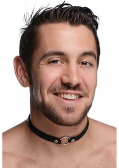 Slim Leather Collar with O-ring