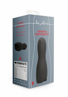 Vibrating Masturbator Sleeve - Licorice Black
