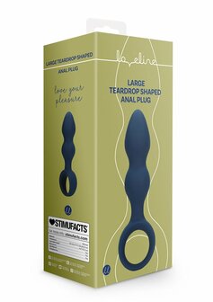 Teardrop Shaped Anal Plug - Large - Baltic Blue