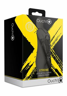 Lace-up Full Sleeve Arm Restraint - Black