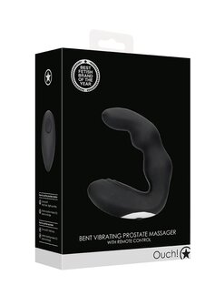 Gebogen vibrerende prostaatmassager met afstandsbediening
