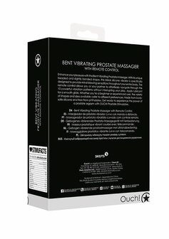 Gebogen vibrerende prostaatmassager met afstandsbediening