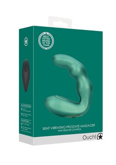 Gebogen vibrerende prostaatmassager met afstandsbediening