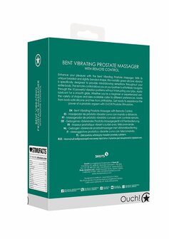 Gebogen vibrerende prostaatmassager met afstandsbediening