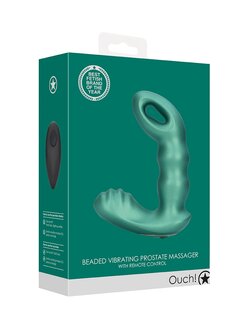 Geribbelde vibrerende prostaatmassager met afstandsbediening