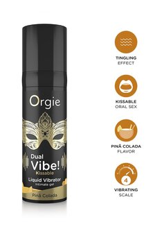 Dual Vibe! Liquid Vibrator - Pina Colada - 0.5 fl oz / 15 ml