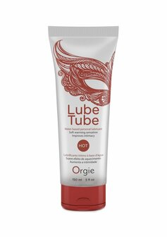Lube Tube Hot - Glijmiddel op Waterbasis met Verwarmend Effect - 150 ml