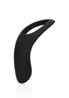 Pointed Vibrating Cock Ring - Licorice Black