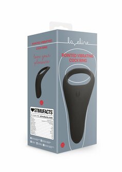 Pointed Vibrating Cock Ring - Licorice Black