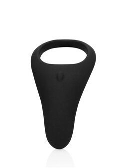 Pointed Vibrating Cock Ring - Licorice Black