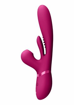 Thrusting GSpot, Flapper, PulseWave Clit Stimulator - Pink