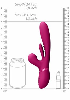 Thrusting GSpot, Flapper, PulseWave Clit Stimulator - Pink