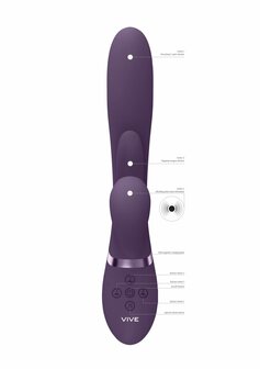 Thrusting GSpot, Flapper, PulseWave Clit Stimulator - Purple