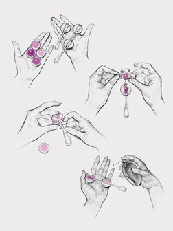 Geisha Balls Mini - Raspberry