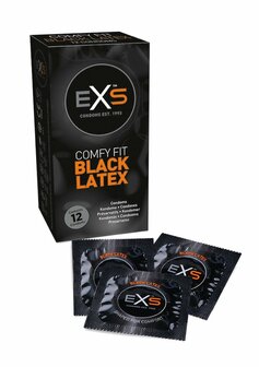 EXS Black Latex - Condooms - 12 Stuks