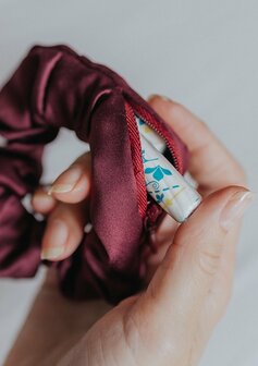 Scrunchie with Secret Pocket - Purple