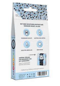 Pure Feel Test Set - Condoms 53, 57, 60 mm - 3 Pieces - DE