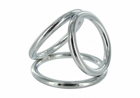The Triad - Kuisheidskooi met Penis en Ballen Ring - Medium