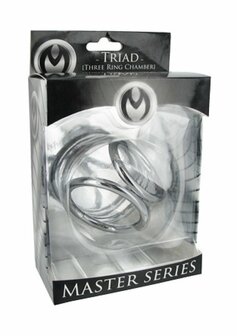 The Triad - Kuisheidskooi met Penis en Ballen Ring - Medium