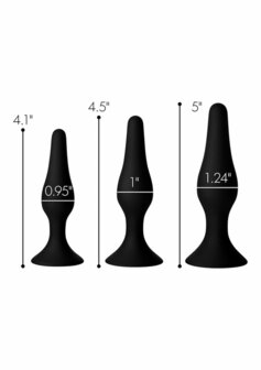 Triple Spire - Silicone Anal Trainer - 3 Pieces