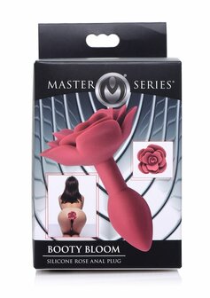 Booty Bloom - Silicone Rose Anal Plug - Red