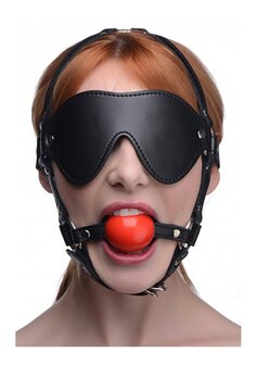 ST Blinddoek Harnas met Ball Gag
