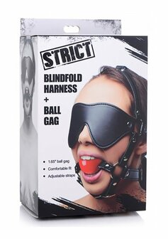 ST Blinddoek Harnas met Ball Gag