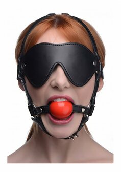 ST Blinddoek Harnas met Ball Gag