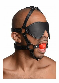 ST Blinddoek Harnas met Ball Gag