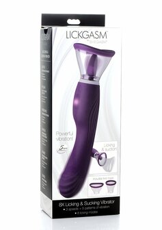 Lickgasm - 8x Licking and Sucking Vibrator - Purple