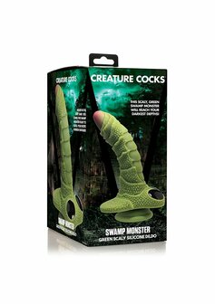 Swamp Monster Scaly Silicone Dildo - Black