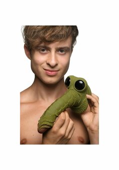 Swamp Monster Scaly Silicone Dildo - Black