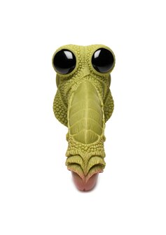 Swamp Monster Scaly Silicone Dildo - Black