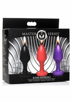 Kink Inferno - Drip Candles - Black/Purple/Red