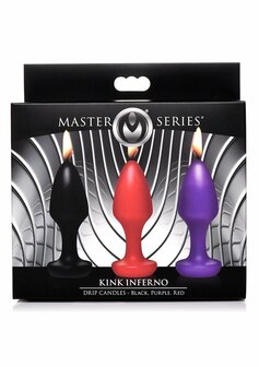 Kink Inferno - Drip Candles - Black/Purple/Red