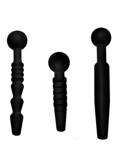 Dark Rods - 3-Delige Siliconen Penisplugset