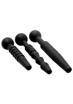 Dark Rods - 3-Delige Siliconen Penisplugset