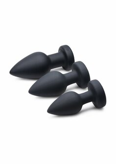Silicone Vibrating LED Plug - Large